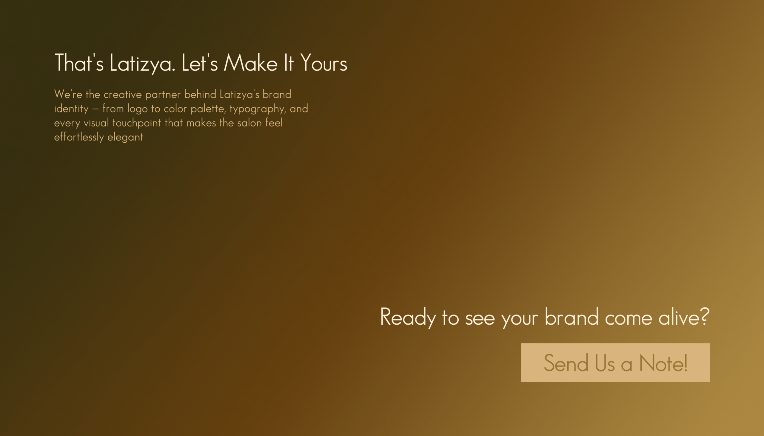 Latizya beauty salon branding — project closing statement