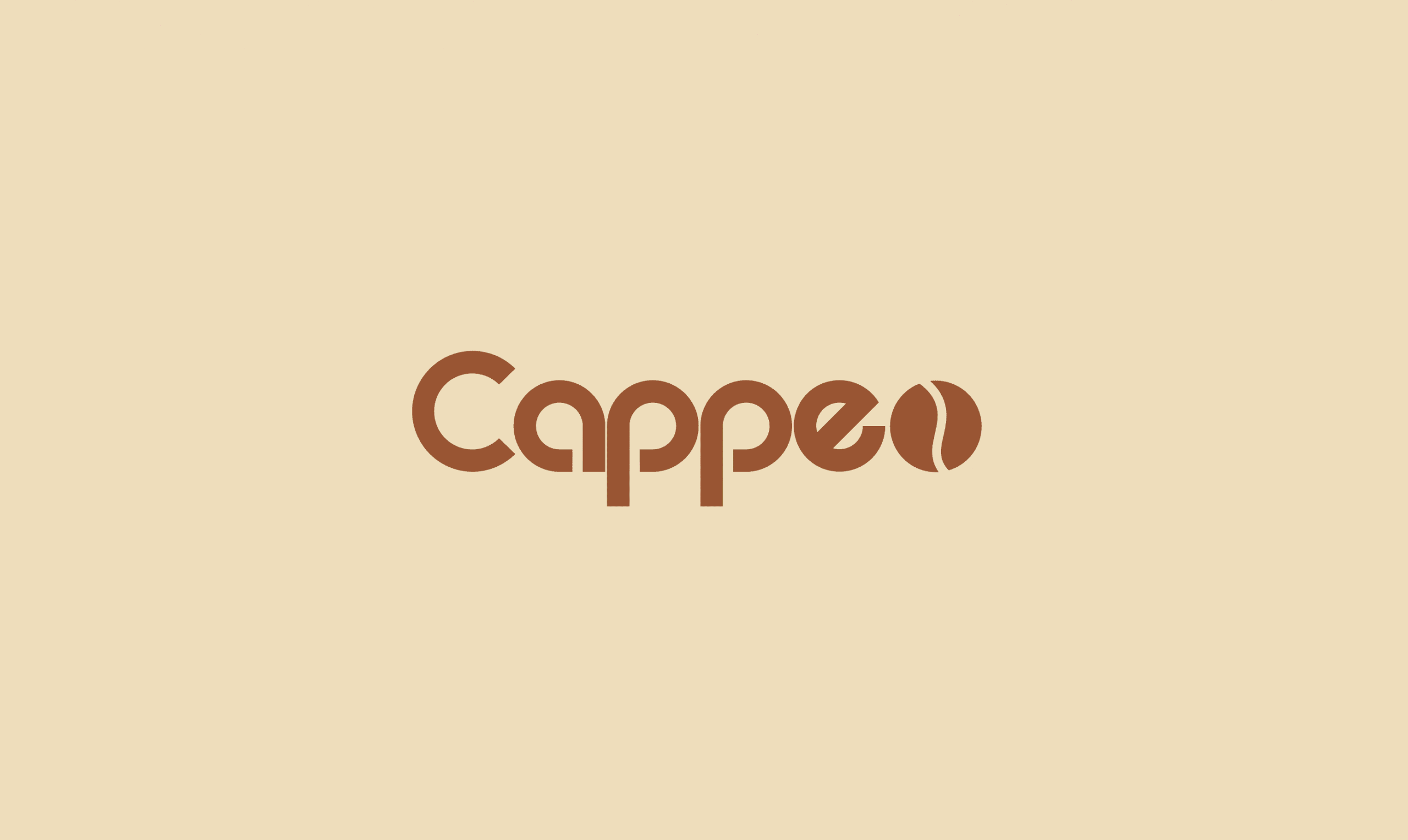 Cappeo café brand identity — logo wordmark cover