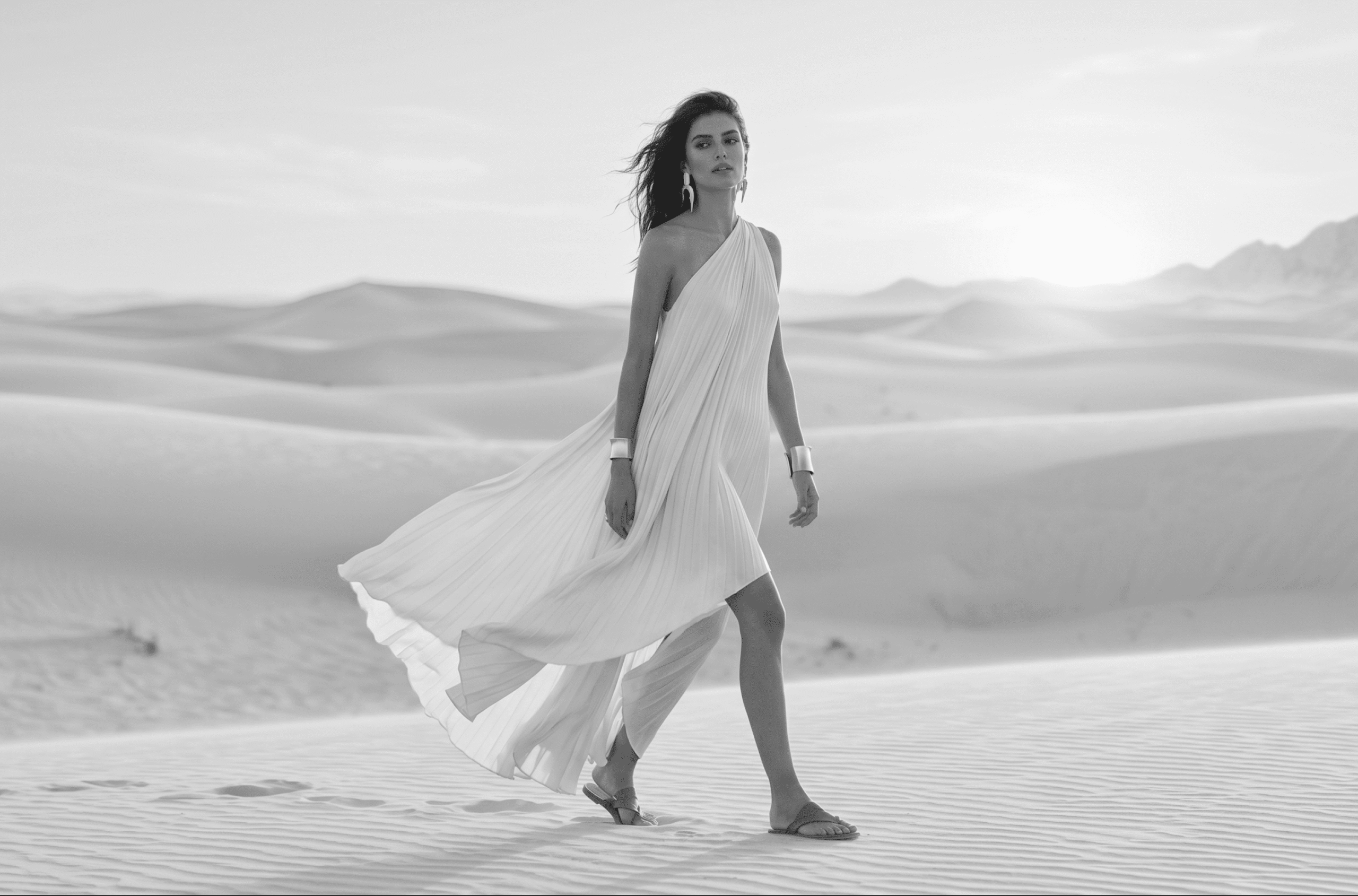 Claire luxury fashion editorial photography in desert