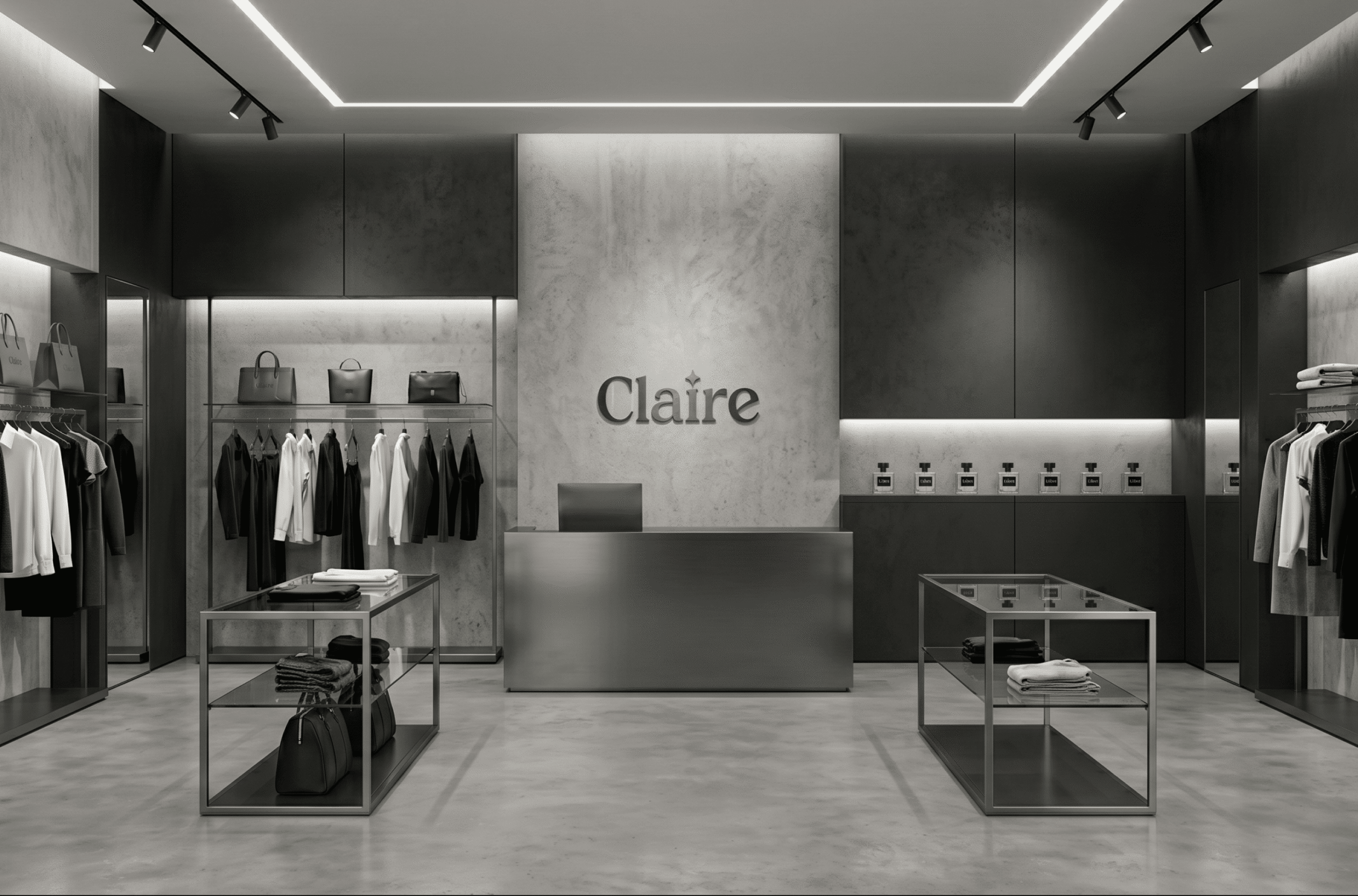 Claire luxury retail store interior design