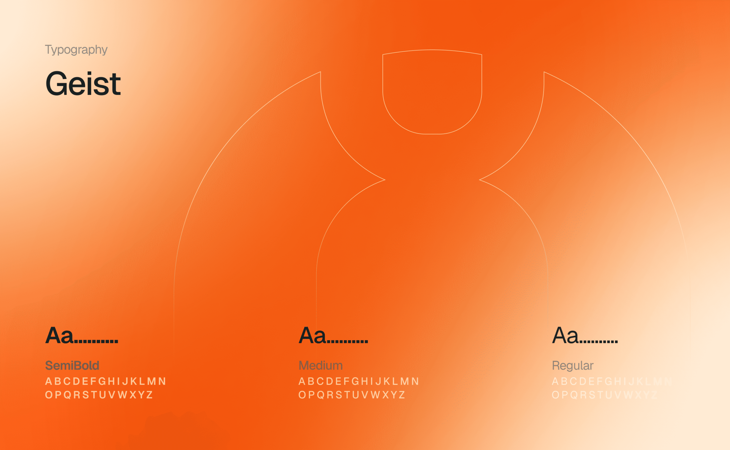 KINETIX brand typography design — Geist typeface