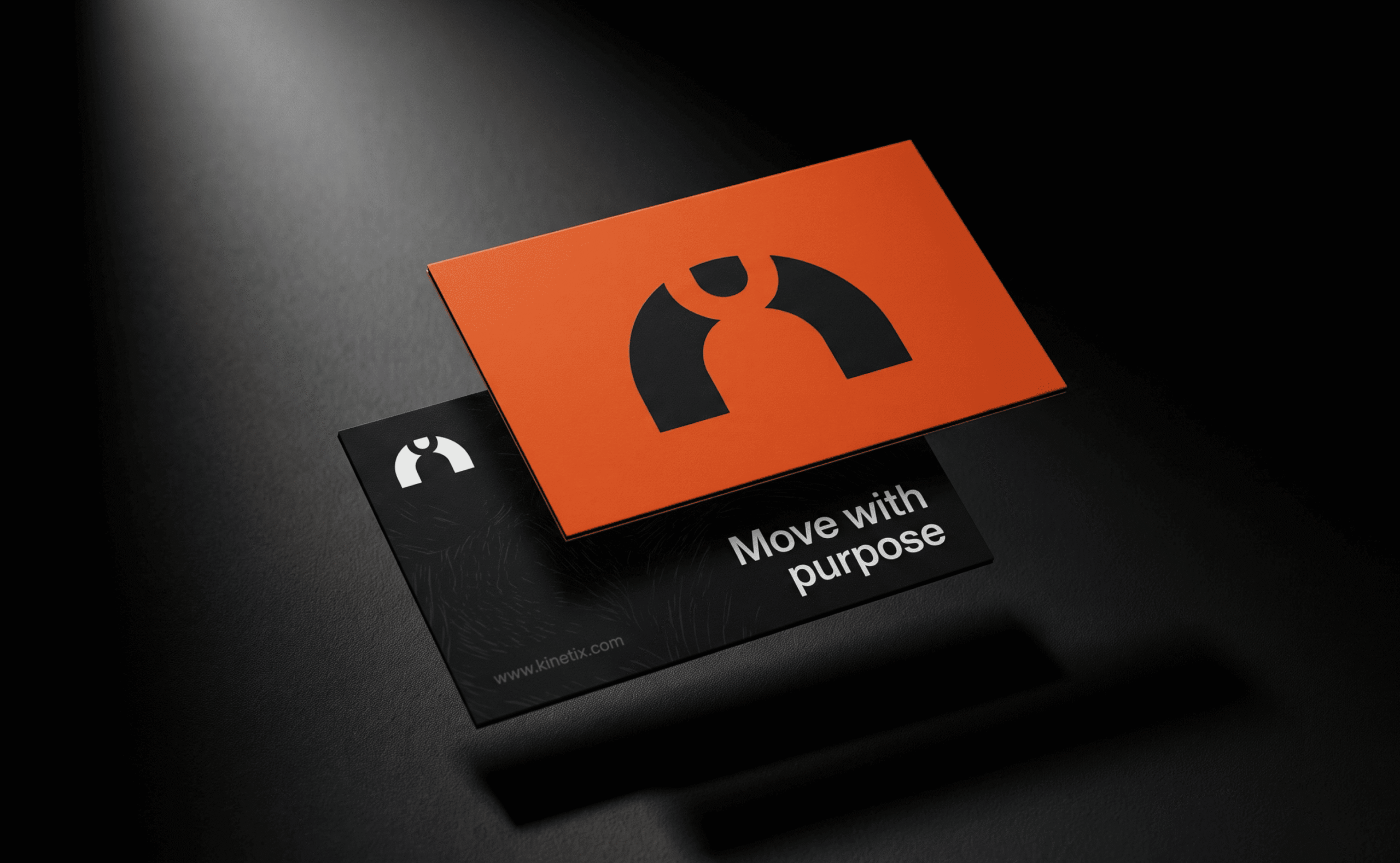 KINETIX business card design — Move with purpose
