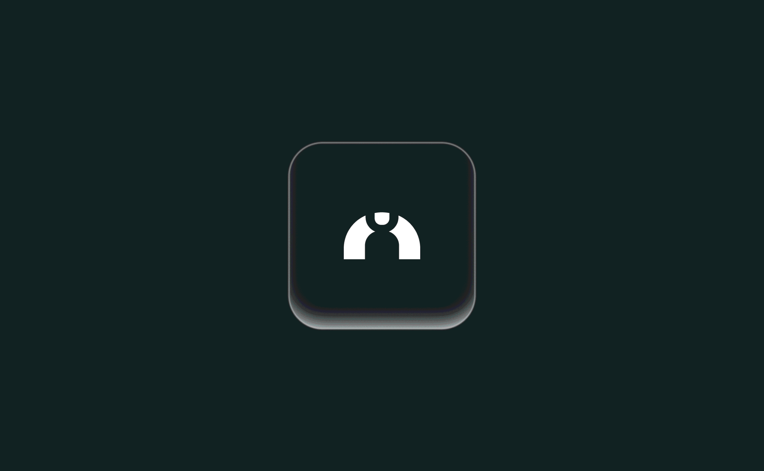 KINETIX logo mark icon design — rounded card presentation